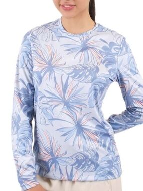 Mountain And Isle Wayfinder Womens XL Long Sleeve Creek Tropical Palm